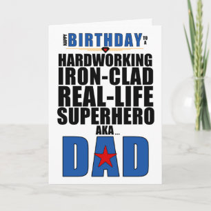 Superhero Vater Typografie Comic Buch Geburtstag Karte