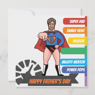 Superhero Vater Vatertag Card Feiertagskarte