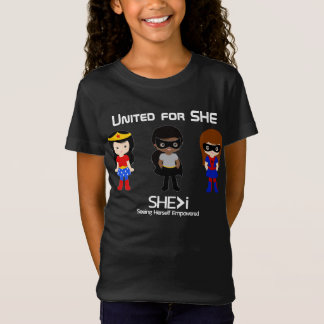 SUPERHERO White Kontur - Vereint für SHE T-Shirt