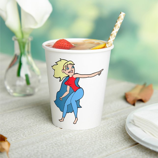 Superhero Woman Pappbecher (Von Creator hochgeladen)