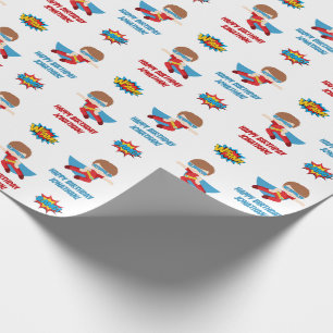 Superhero Wrapping Paper (Boy Personalisiert Name) Geschenkpapier