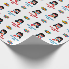 Superhero Wrapping Paper (Girl Personalisiert Name Geschenkpapier
