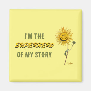 Superhero Yellow Magnet von Poet Adiela Akoo