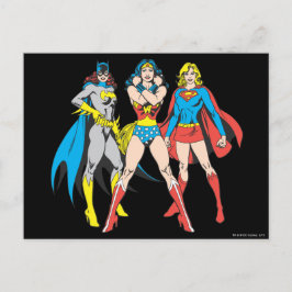 Superheroine-Pose Postkarte