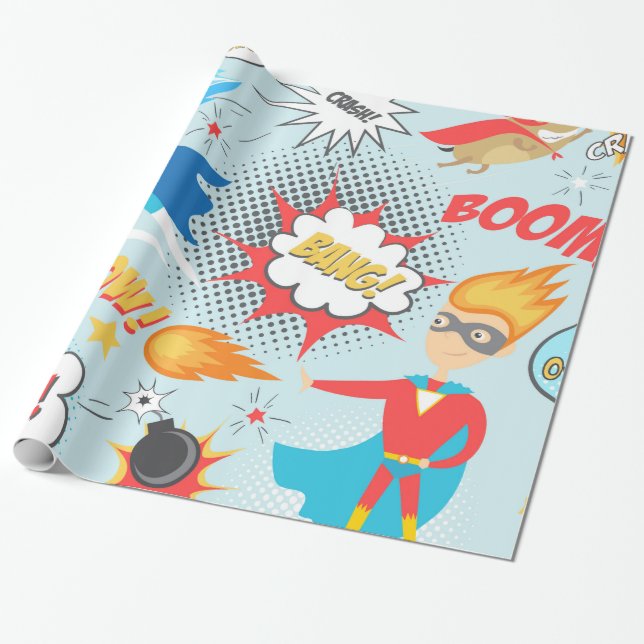 Superheros Geschenkpapier (Ungerollt)