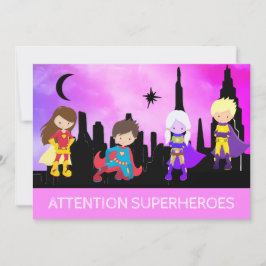 *~* SUPERHEROS Kinder Geburtstagspartei Einladung