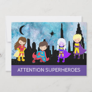 *~* SUPERHEROS Kindergeburtstag Party Einladung