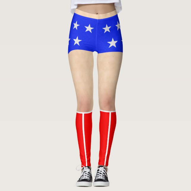 Superheroschalen und Stiefel Leggings (Vorderseite)