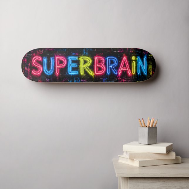 Superhirn-KI Skateboard (Wandkunst (Horz))