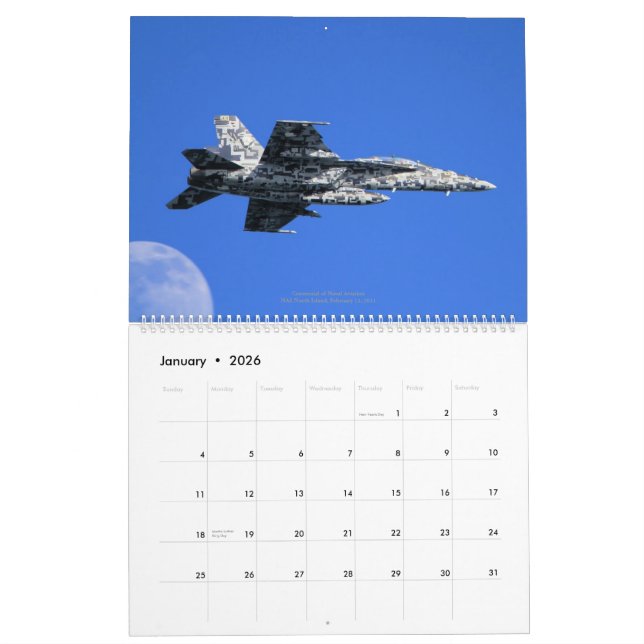 Superhornissen F/A-18 von VFA-122 "fliegendes Kalender (Jan 2026)