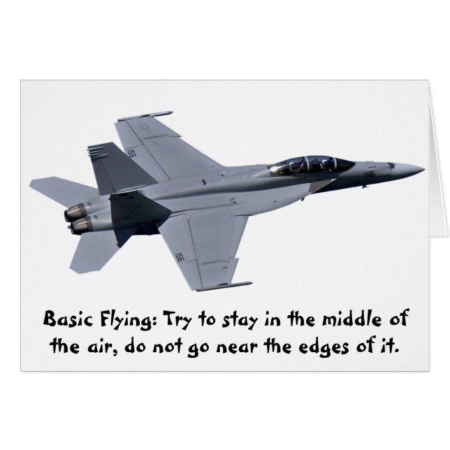 Superhornissen-Karte US-Marine-F-18 (Vorderseite (Horizontal))