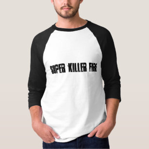 Superhülsen-Shirt des mörder-Feuer-3/4 T-Shirt