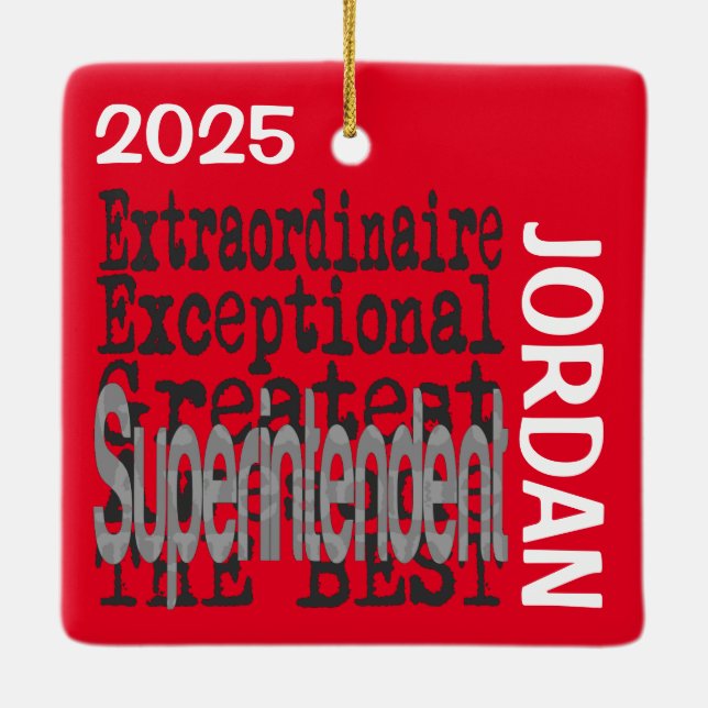 Superintendent Extraordinaire CUSTOM Keramikornament (Rückseite)