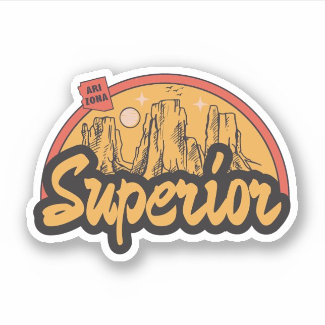 Superior: Aufkleber Arizona (Vorderseite)
