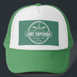 Superior-See, Sonderstadt, Name, Anker, Paddel Truckerkappe<br><div class="desc">Dieses nautische Ankerdesign am Lake Superior ist personalisiert mit Ihrer bevorzugten Seestadt oder -region Minnesota, Wisconsin, Michigan oder Ontario (wie Duluth, Beaver Bay, Lutsen, Grand Marais, Two Harbors, Bayfield, Madeline Island, Baileys Harbour, Egg Harbour, Sturgeon Bay, Marquette, Munising, Big Bay, Big Bay, Big Bay, Big Bay, Big Bay, Thunder Bay,...</div>