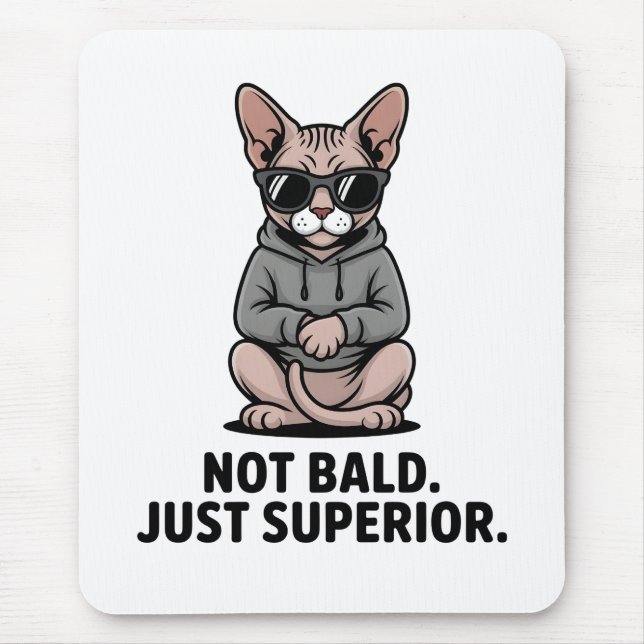 Superior Sphynx Cat Attitude Illustration Mousepad (Vorne)