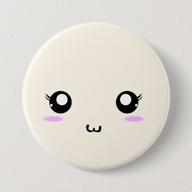 SuperKawaii Emoji Knopf Button (Vorderseite)