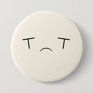 SuperKawaii trauriger Emoji Knopf Button