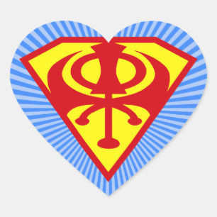SuperKhanda Herz-Aufkleber