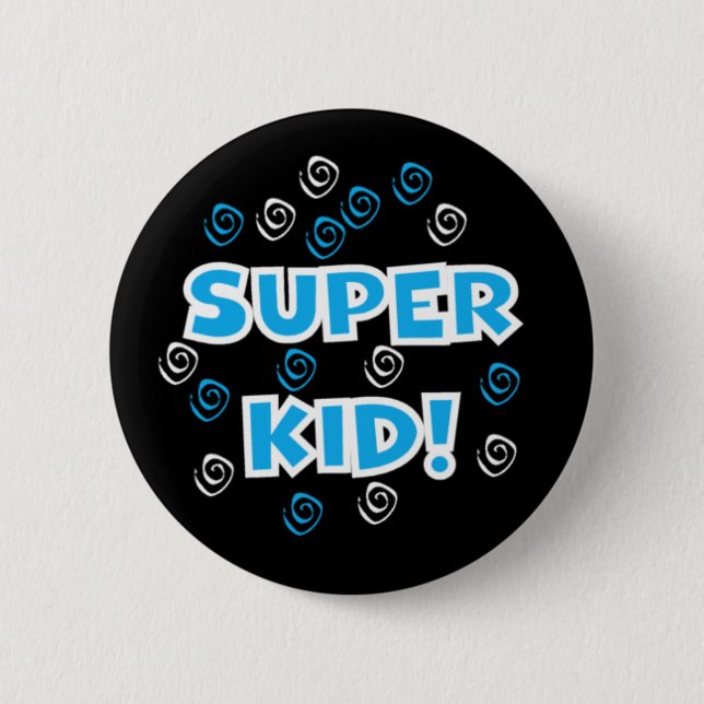Superkinderblau Button (Vorderseite)