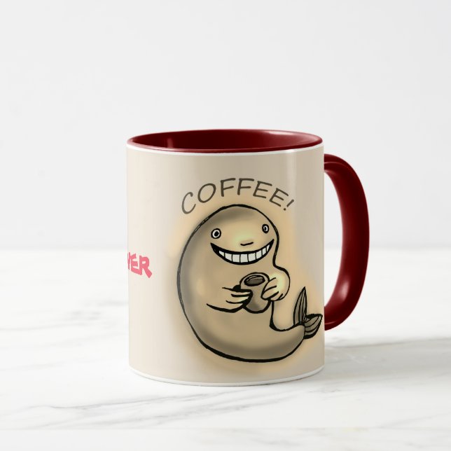 Superkraft des Kaffeewals Tasse (VorderseiteRechts)