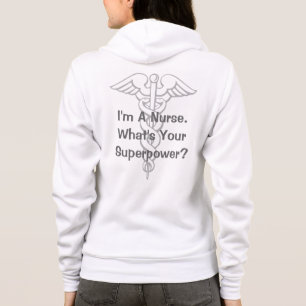 Superkrankenschwester Hoodie mit Caduceussymbol