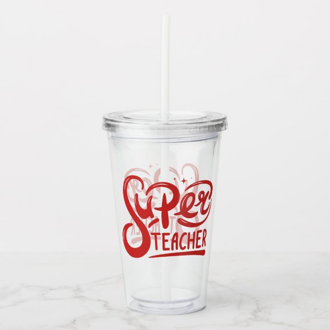 Superlehrer Acryltrinkbecher (Vorderseite)