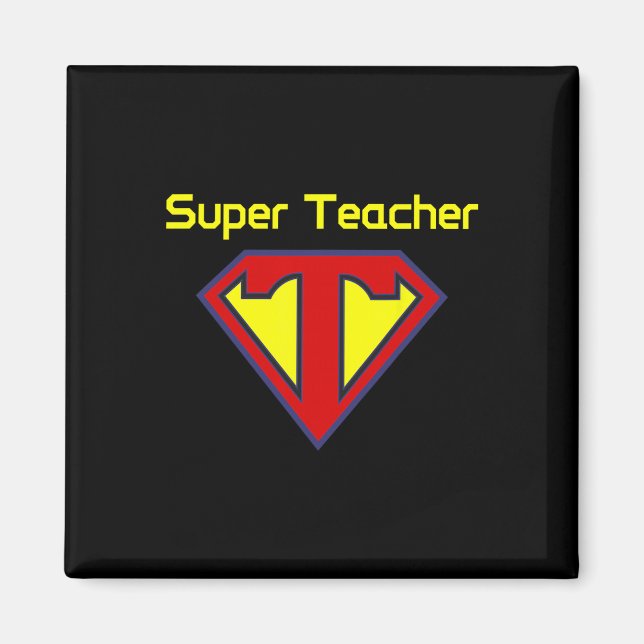 Superlehrer Superheld Lustiger Lehrer  Magnet (Vorne)