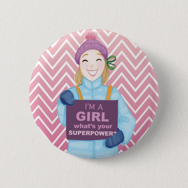 Supermacht Button (Vorderseite)