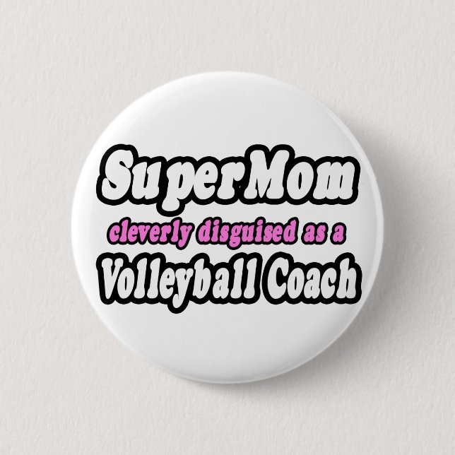 SuperMama.. Volleyball-Trainer Button (Vorderseite)