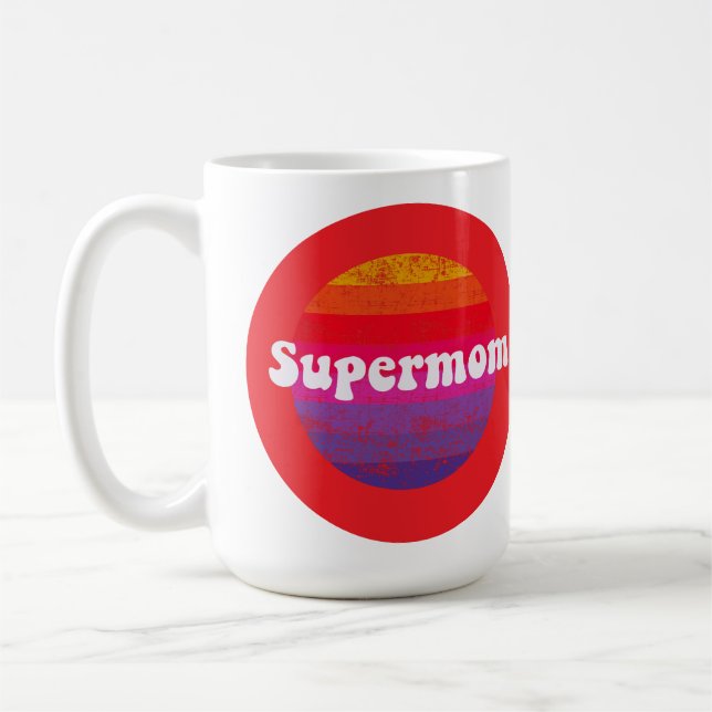 Supermama zum besten Mutter Muttertag Kaffeetasse (Links)