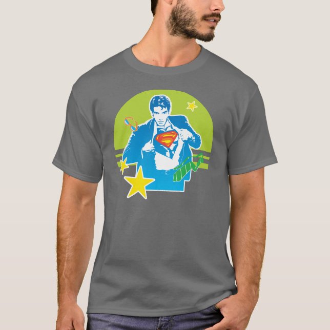 Superman 80's Style T-Shirt (Vorderseite)