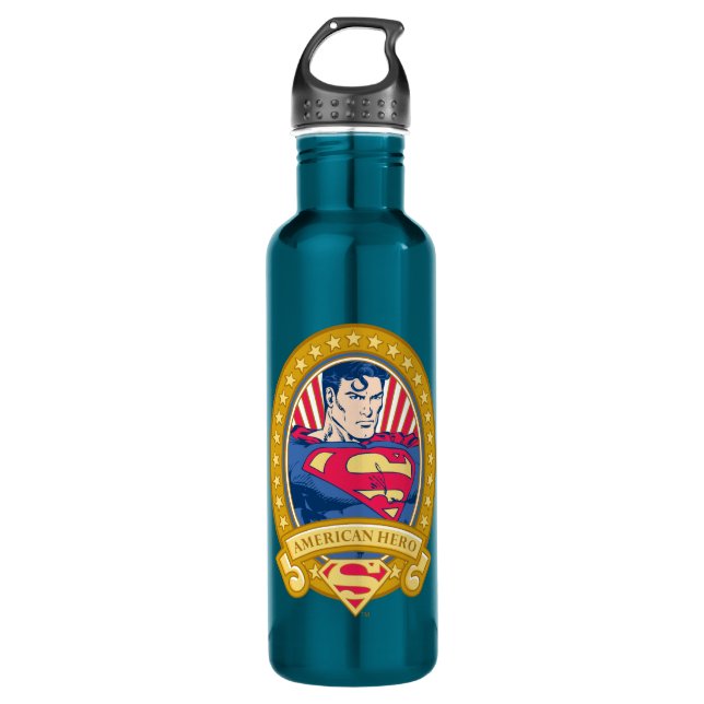 Superman American Hero Trinkflasche (Vorderseite)