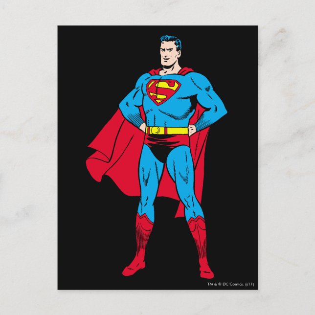 Superman Arms geklappt Postkarte (Vorderseite)