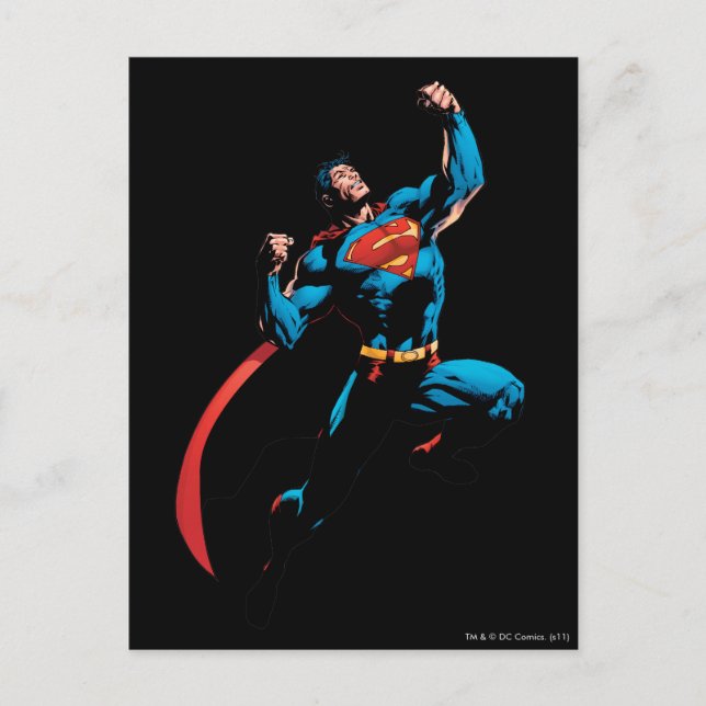 Superman Arms Raise Postkarte (Vorderseite)