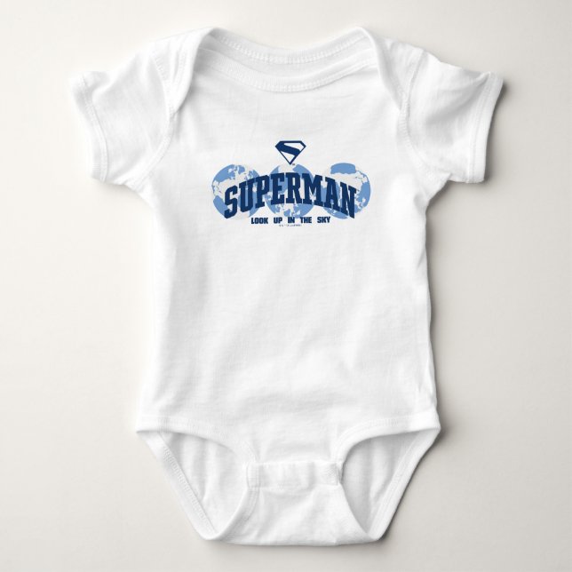 Superman auf der ganzen Welt Baby Strampler (Vorderseite)