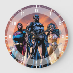 Superman, Batman & Wonder Woman Trinity Große Wanduhr