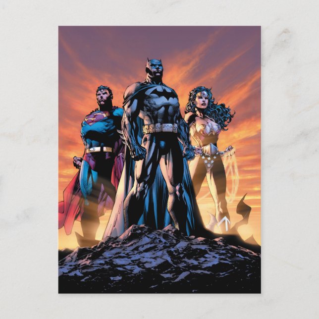 Superman, Batman & Wonder Woman Trinity Postkarte (Vorderseite)