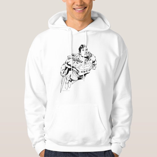 Superman Black and White 1 Hoodie (Vorderseite)