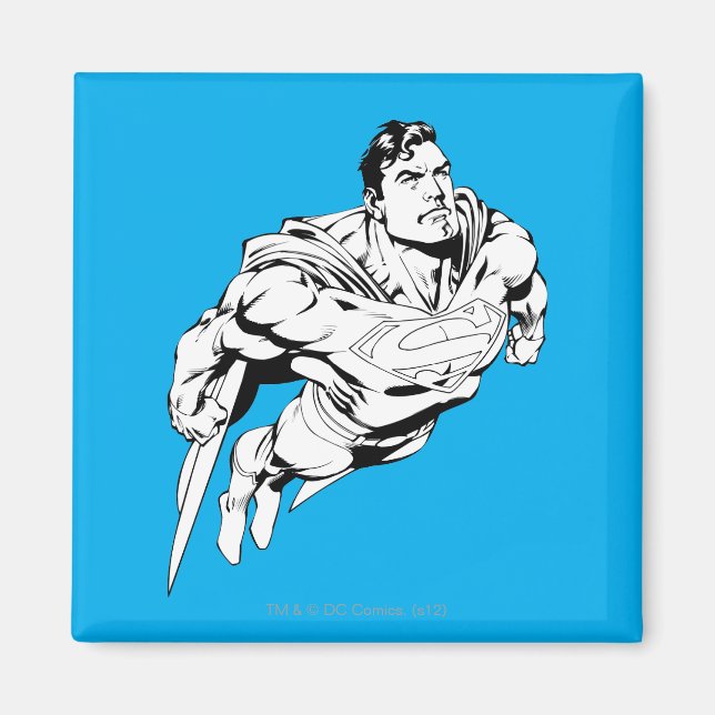 Superman Black and White 1 Magnet (Vorne)