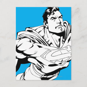 Superman Black and White 1 Postkarte