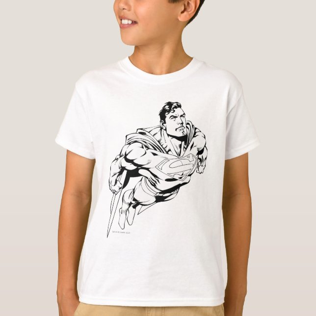 Superman Black and White 1 T-Shirt (Vorderseite)