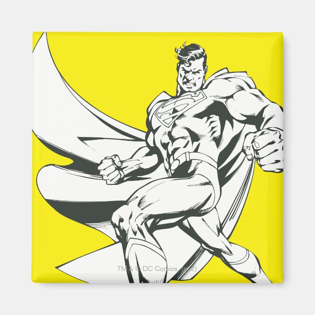 Superman Black and White 2 Magnet (Vorne)