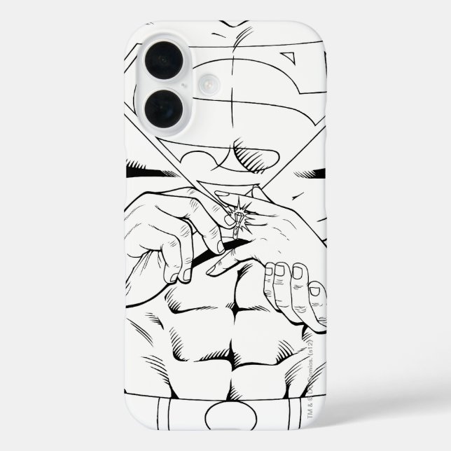 Superman Black and White 3 Case-Mate iPhone Hülle (Rückseite)