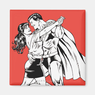 Superman Black and White 4 Magnet