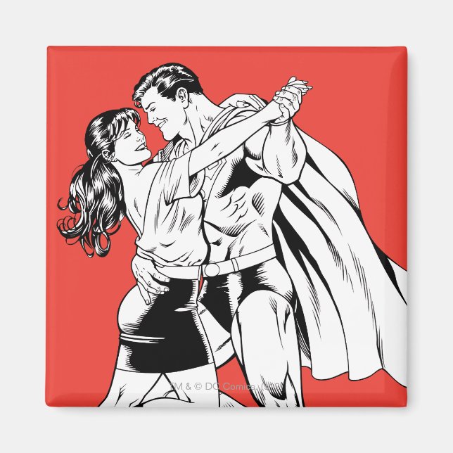 Superman Black and White 4 Magnet (Vorne)