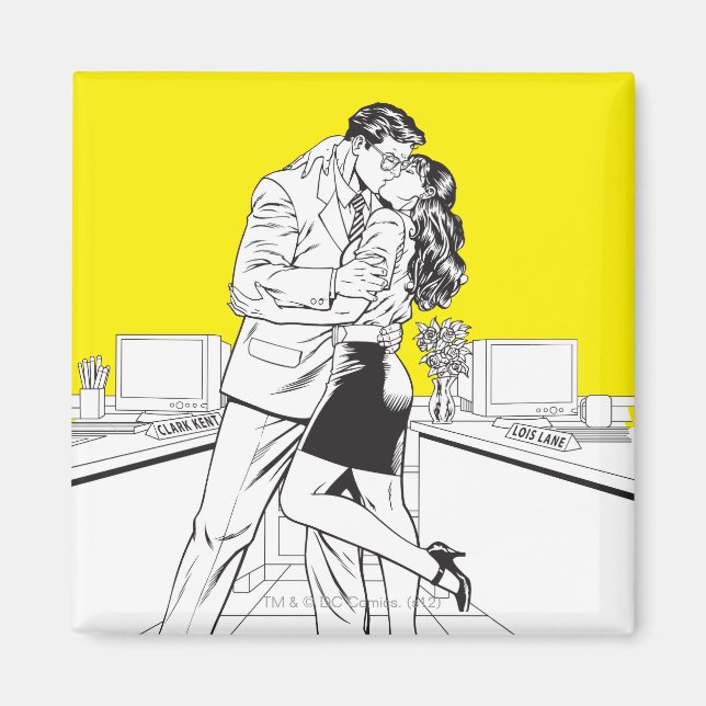 Superman Black and White 5 Magnet (Vorne)