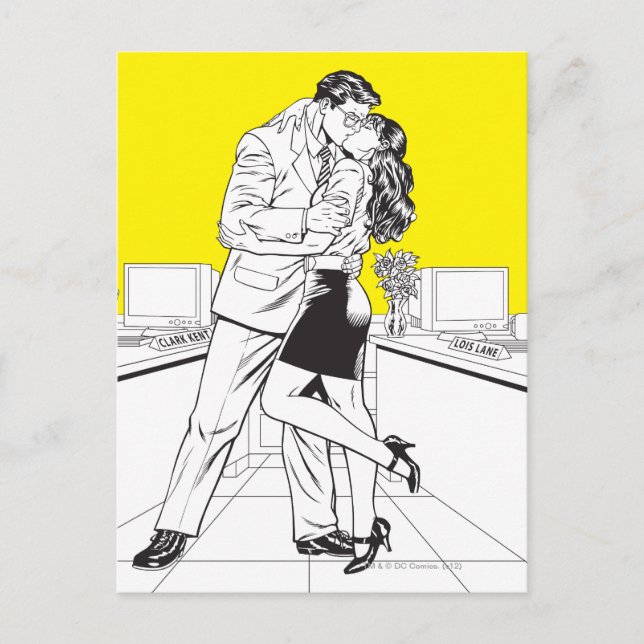 Superman Black and White 5 Postkarte (Vorderseite)