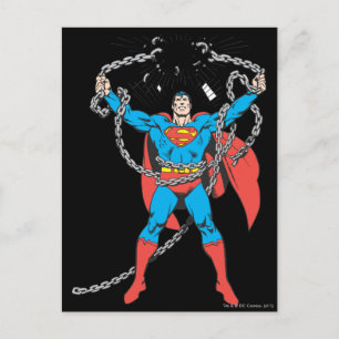 Superman Breaks Chains Postkarte