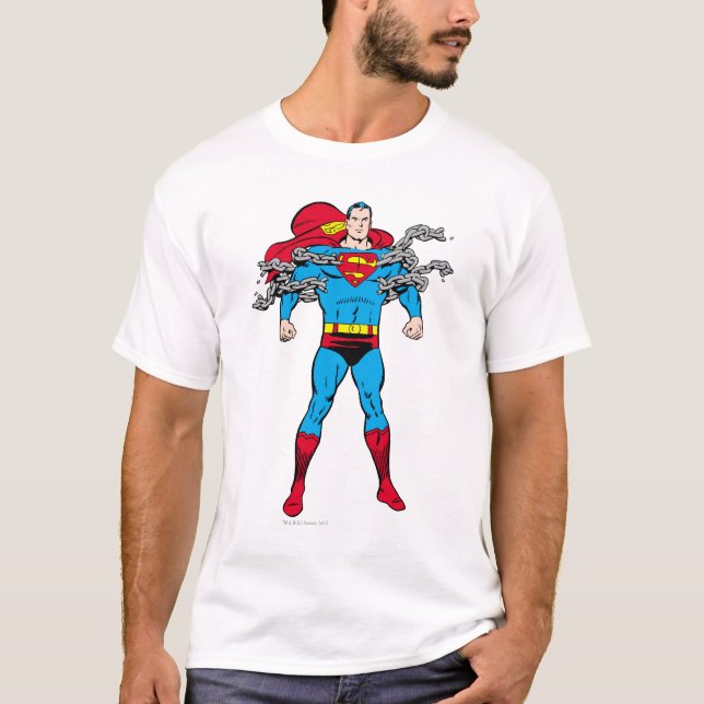 Superman Breaks Chains T-Shirt (Vorderseite)
